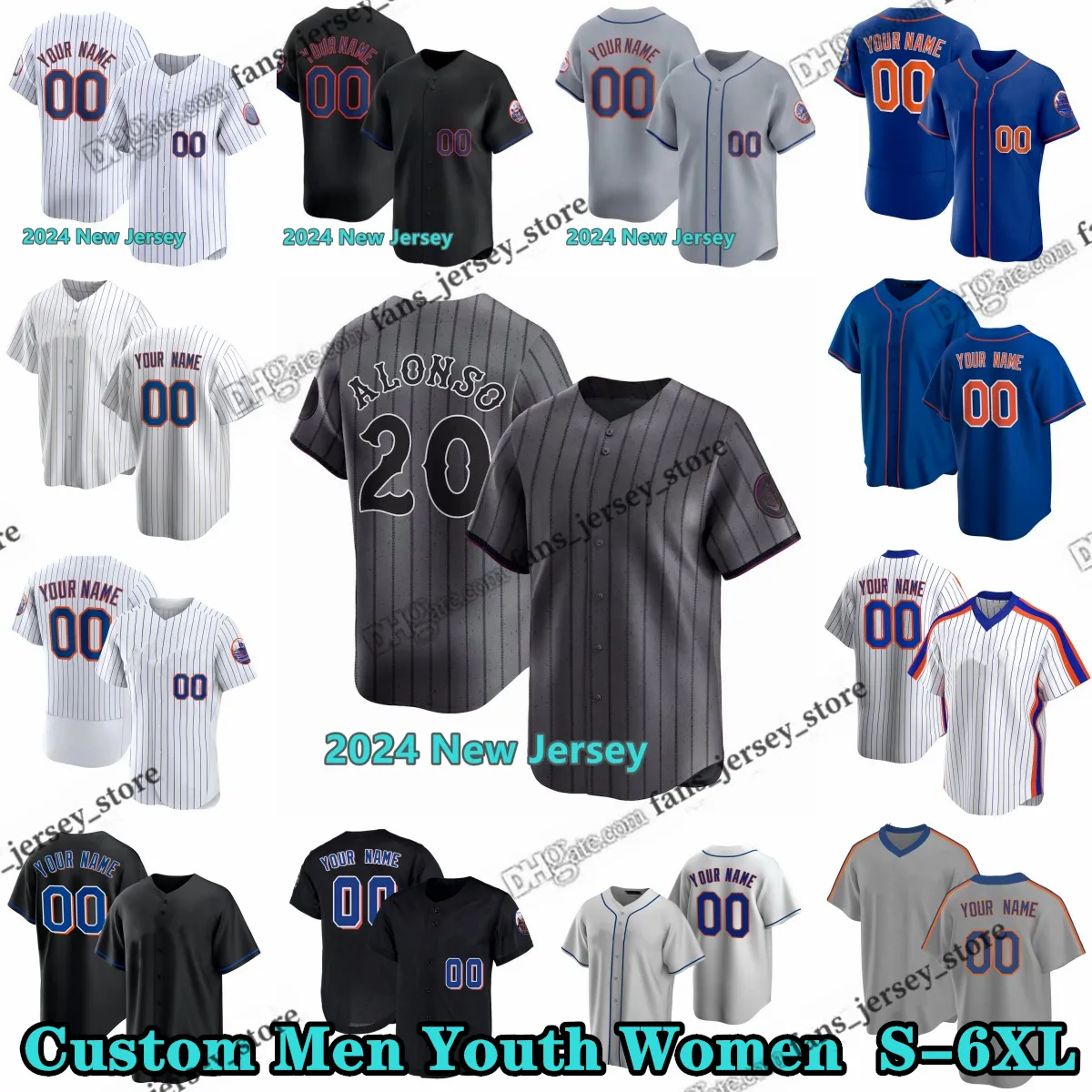 2024 Custom City Connect Pinstripe Baseball Uniforms Featuring Pete