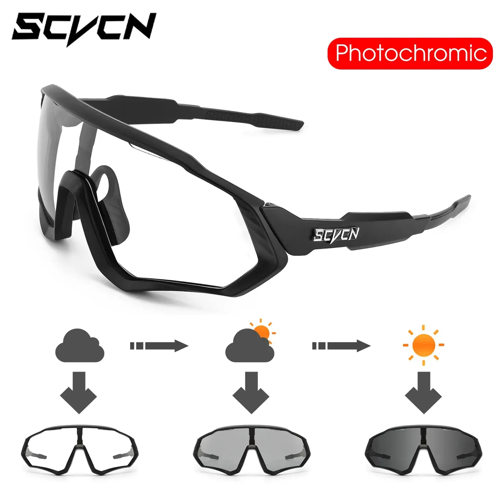 Solglasögon PhotoChromic New Cycling Solglasögon UV400 Women Road Bicycle Goggles Men Cycling Glasses MTB Sports Outdoor Eyewear For