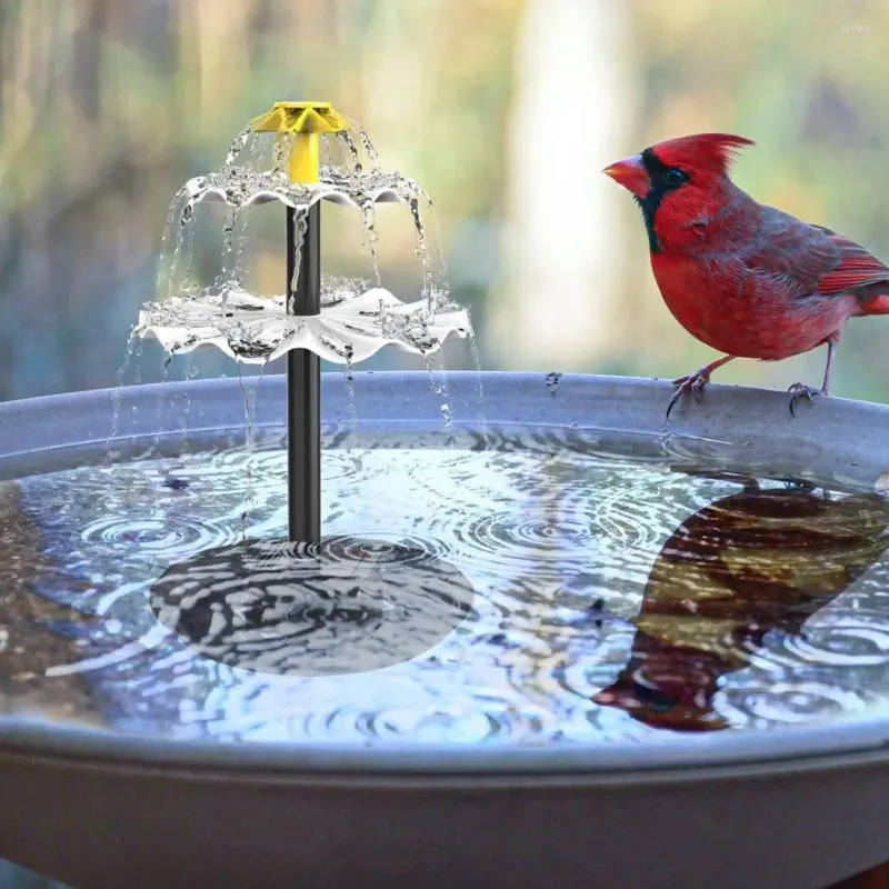 庭の装飾高効率ソーラーパネル噴水ポンプ水駆動ガラスバードバス