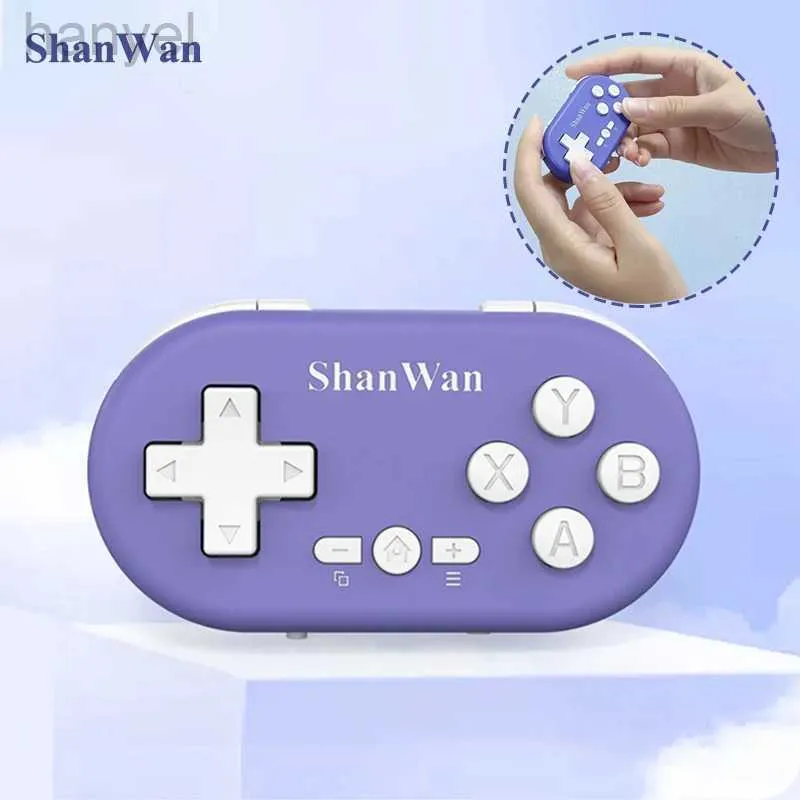 ゲームコントローラージョイスティックShanwan Micro Wireless Bluetoothコントローラースイッチ/Android/iOSおよびWindows用のポケットサイズのミニゲームパッドD240424を持ち運べる