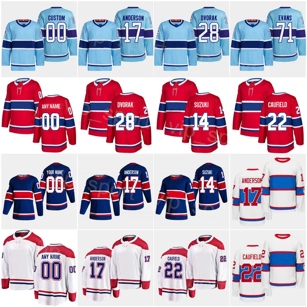 كوب مان امرأة الشباب هوكي عكسي Retro 20 Juraj Slafkovsky Jerseys 14 Nick Suzuki 62 Artturi Lehkonen 73 Tyler Toffoli 17 Josh Anderson 2