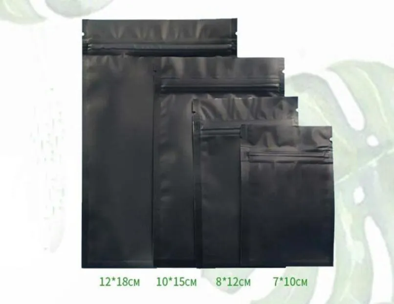 GoldgreenblackWhite Color Metallic Mylar Bags Flat Bottom Black Aluminium Foil Small Plastic Pxlocka Väskor 100pcslot8528283