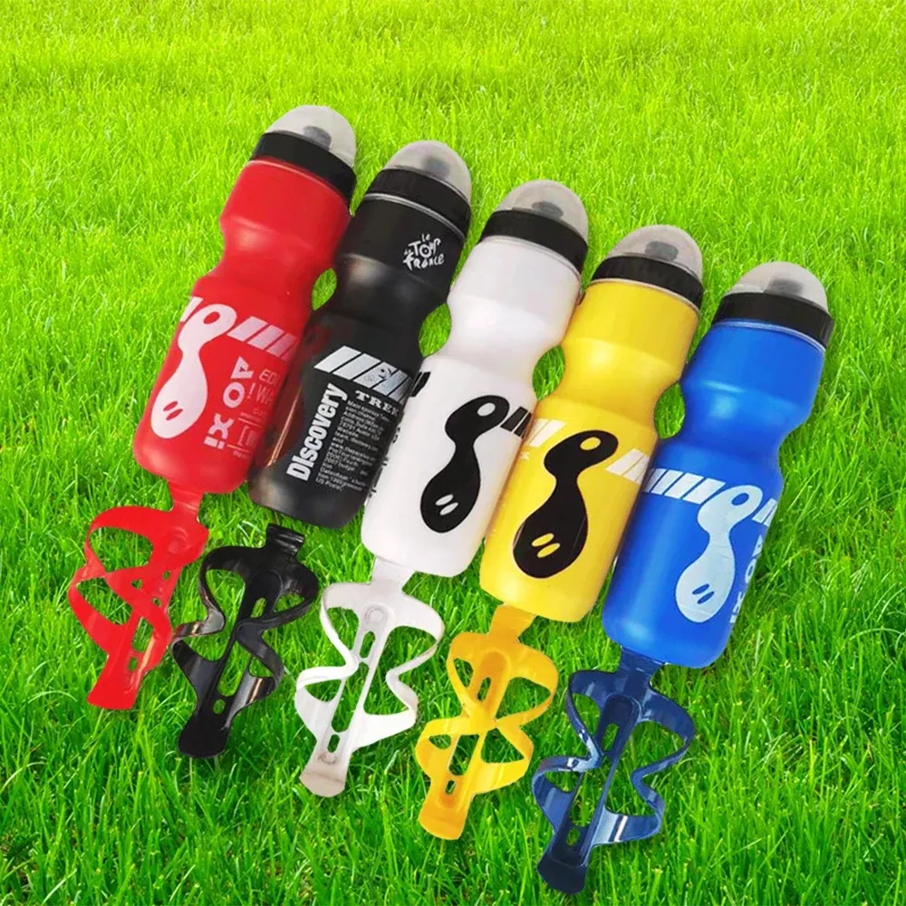 GroupesSet 750 ml Bicycle Waterbottle Mountain Road Bike Water Bottle Outdoor Cycling Kettle Portable avec porte-bouteille