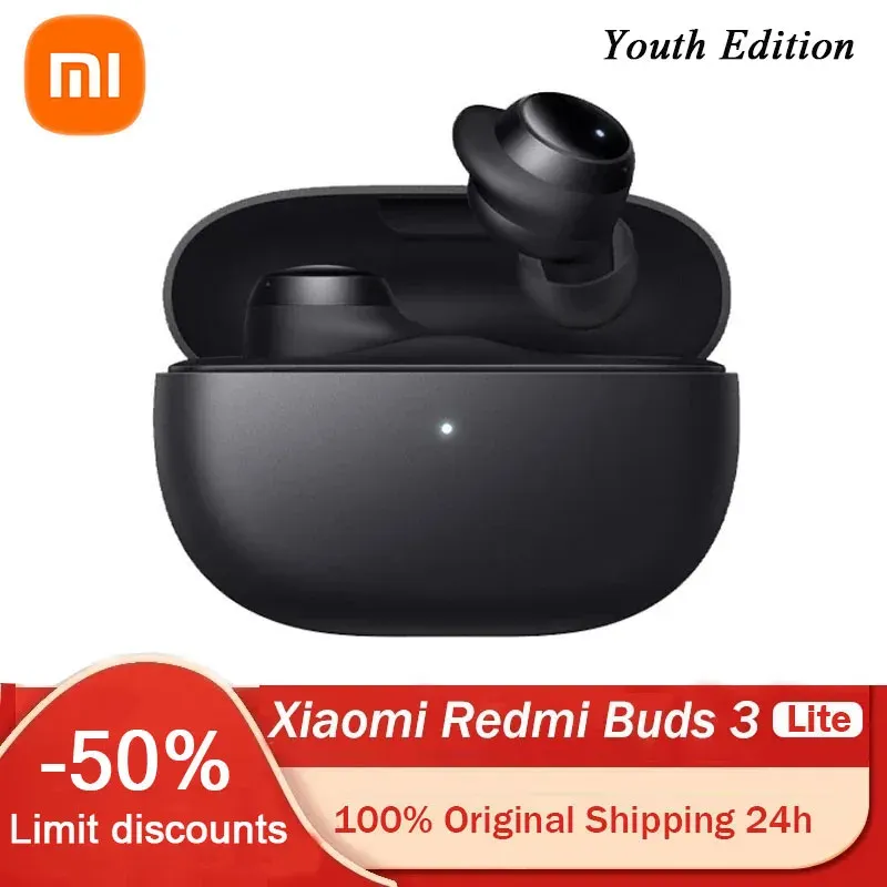 Hoofdtelefoon Nieuwe originele Xiaomi Redmi Buds 3 Lite Youth Wireless Bluetooth 5.2 Kopfon Ruisreductie Lange batterijduur Levens Touch Game Earphon