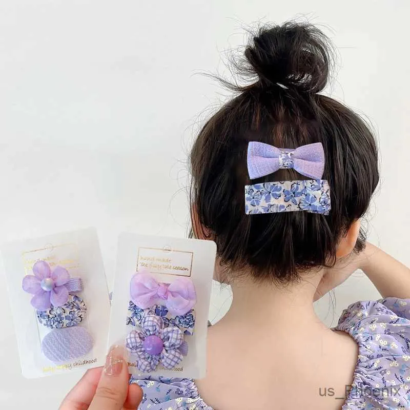 Accesorios para el cabello 3 PCS/Set niños Lindos lacas de encaje de encaje de flor adorno para el cabello