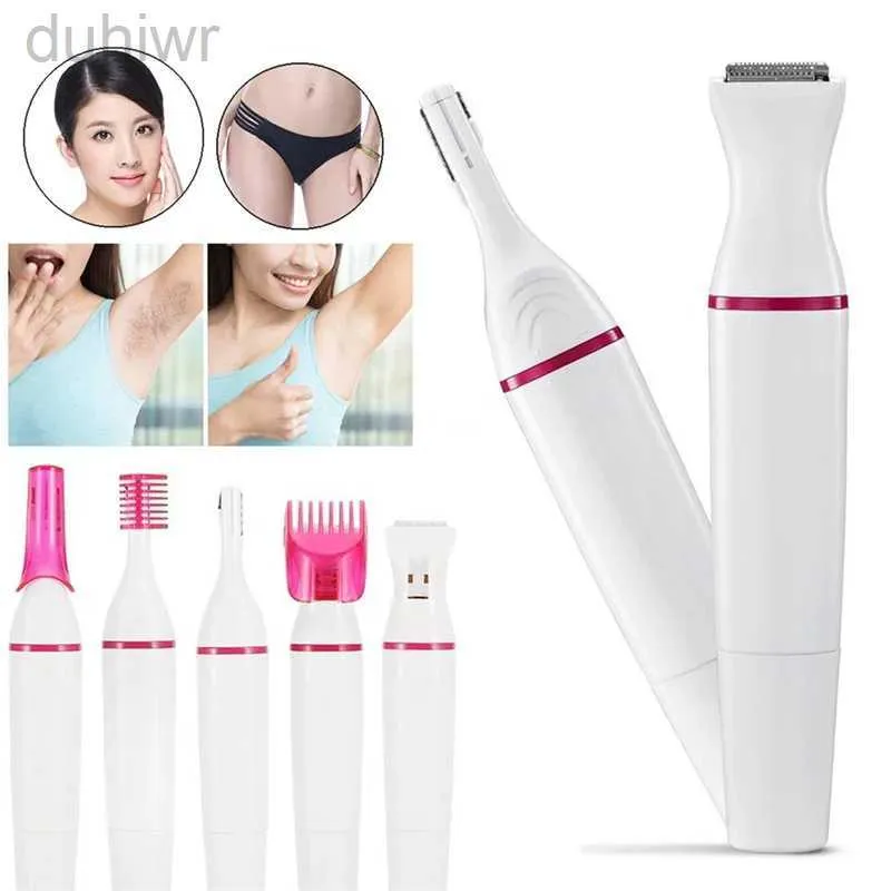 Epilator wielofunkcyjny przenośny 5 w 1 Elektryczny Epilator bezbolesny trymer do brwi ciała bikini do usuwania włosów do włosów golarka D240424