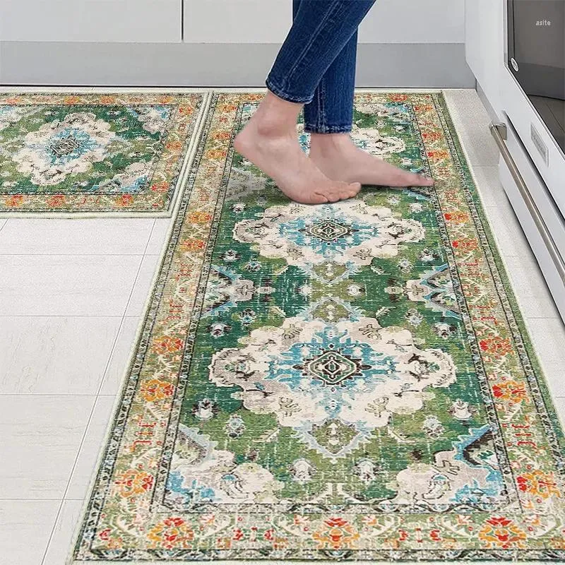 Carpets Persian Corridor Aisle Entrance Door Long Carpet Floating Window Kitchen Entry Thickened Non-slip Anti-oil Floor Mats