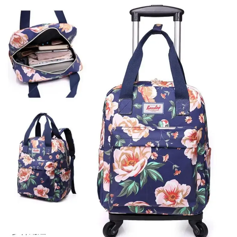 Sacs Les femmes transportent un sac à dos à bagages roulants pour les femmes sacs à dos de sac à dos sacs de voyage sur roues