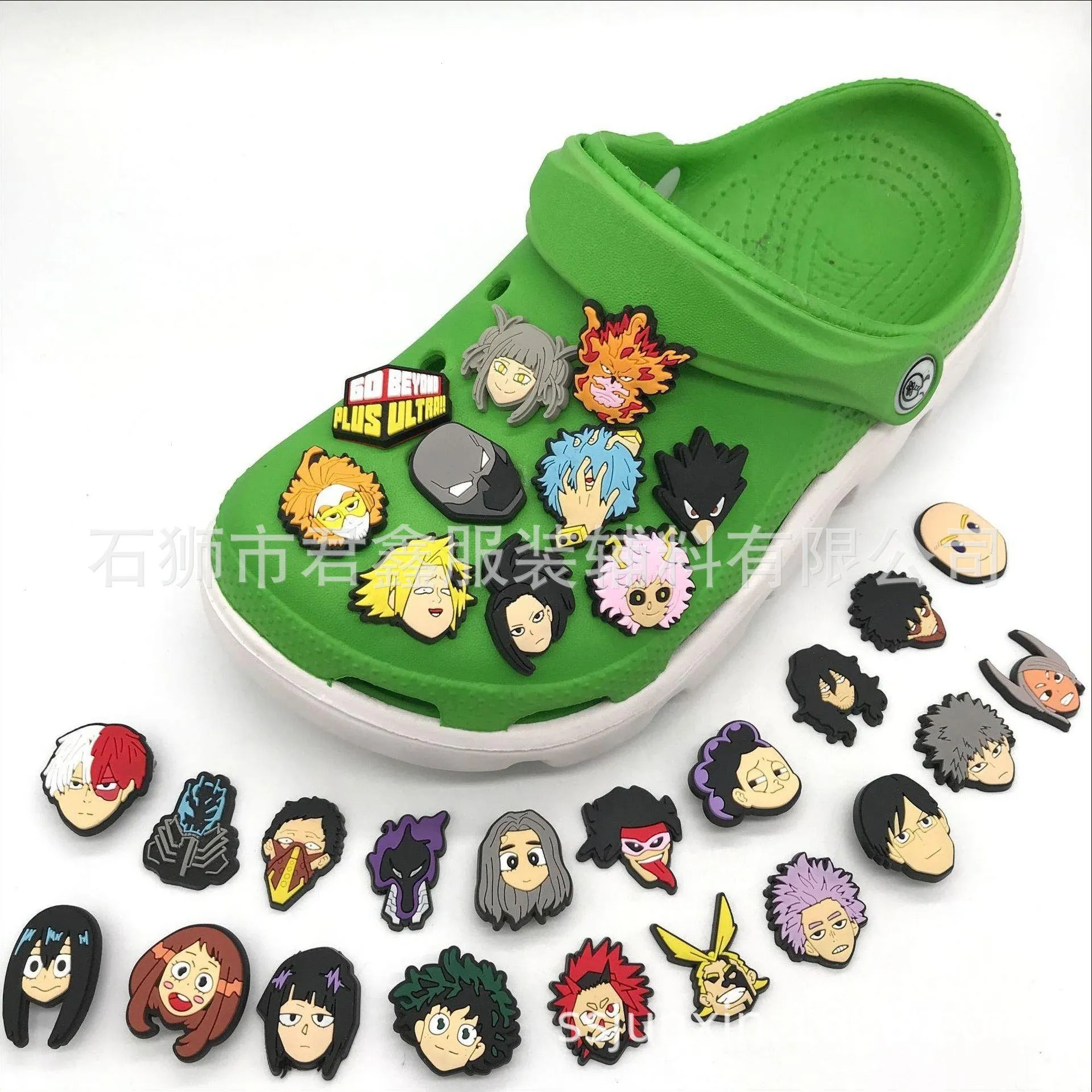 My Hero Academy Charms Anime Charms Wholesale Childhood Memories roliga present Cartoon Charms sko tillbehör PVC dekoration spänne mjuka gummi clog charms