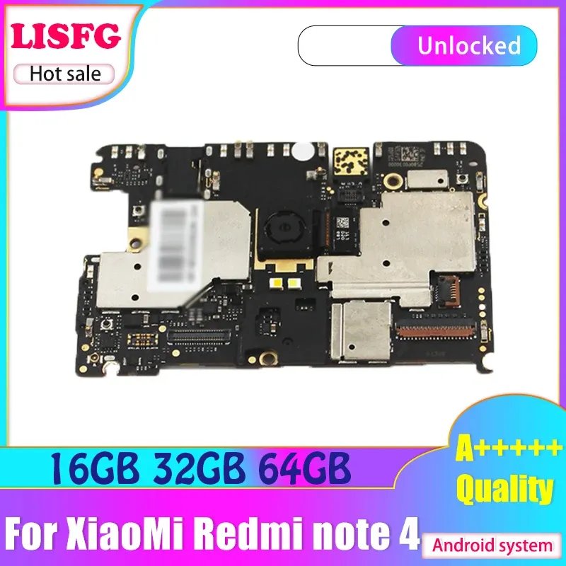 Antenna Uplocked Circuits per Xiaomi Redmi Hongmi Nota 4 Motherboard Originale 16GB 32G 64G per Xiaomi Redmi Nota 4 Scheda logica Mainboard