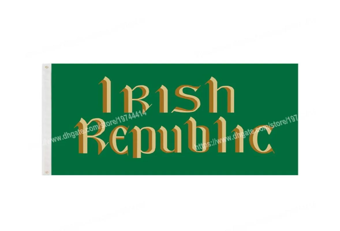 アイルランドイースターライジングアイルランド共和国旗90 x 150cm 3 5ftカスタムバナーメタルホールグロメット適用可能な屋内および屋外缶9912909