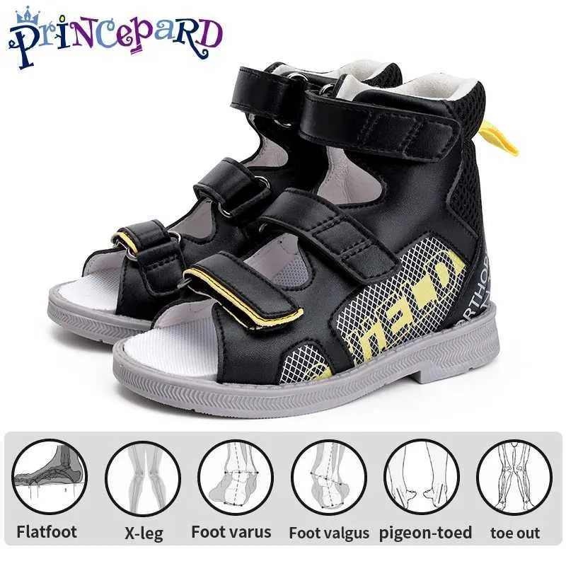 Sandals Ankle Support Childrens Orthopedic Sandals Corrective and Prophylactic Orthotics Walking Shoes for Girls Boys with Thomas Heel 240423