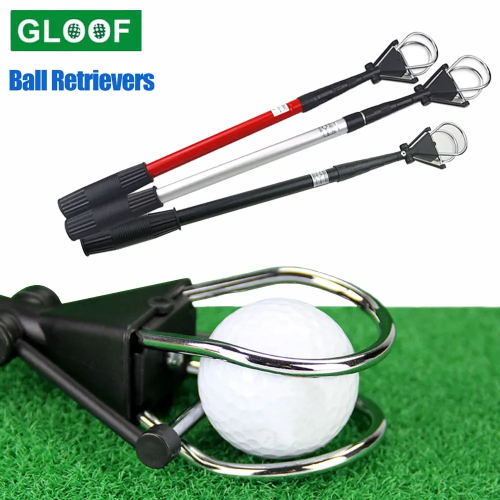 AIDS 1PCS Rostfritt teleskoputdragbar golfboll Retriever Pick Up Grabber Claw Sucker Tool for Water Golf Gift