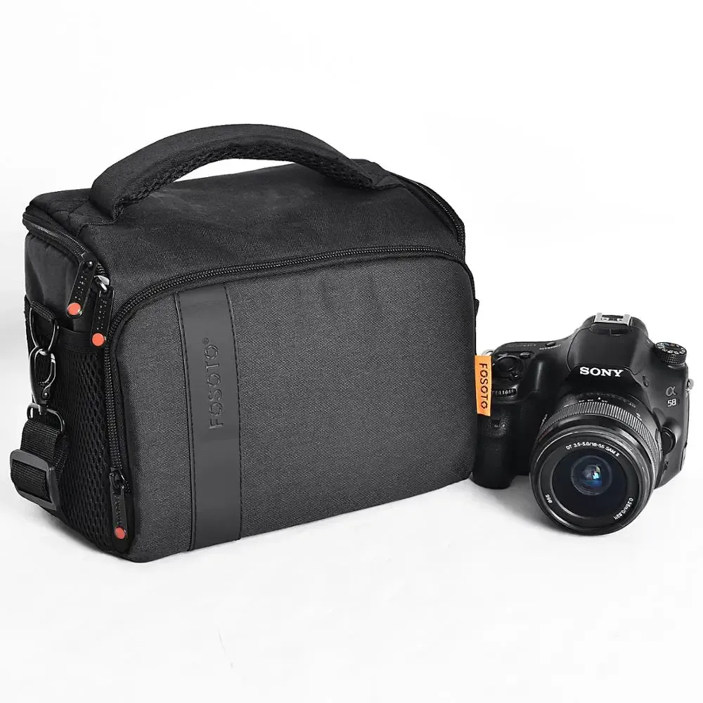 Filters Fosoto DSLR CAMERA PAG Vattentät mode axelväska Videokamera Fall för Canon Nikon Sony Lens Pouch Photography Photo Bag