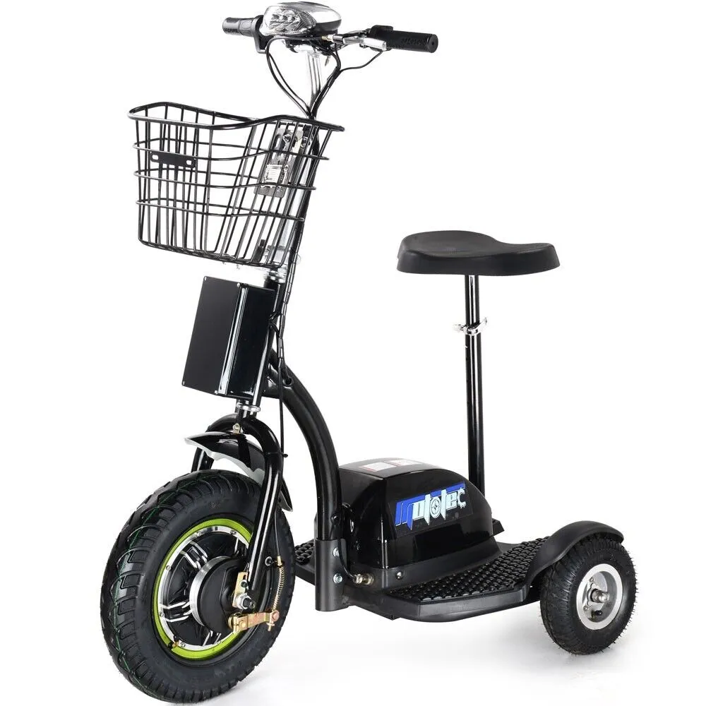 MotoTec 48v 500w Motor Electric Trike Cart Scooter kids adults elderly 20 miles