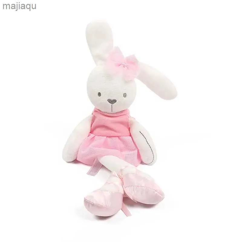 Plush -poppen 1 pc 42 cm schattig konijnenkleding doek met kleding pluche speelgoed gevulde zachte dieren poppen ballet konijn voor babykinderen verjaardag cadeau2404