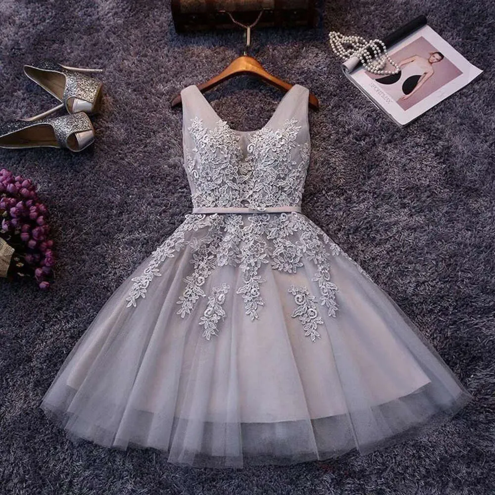 Junior Bridesmaid Tulle Knee-Length Dress with V-Neck and Lace-Up Back,  Sleeveless A-Line Silhouette from Dhgate Junior Bridesmaid Dresses - price  57.51
