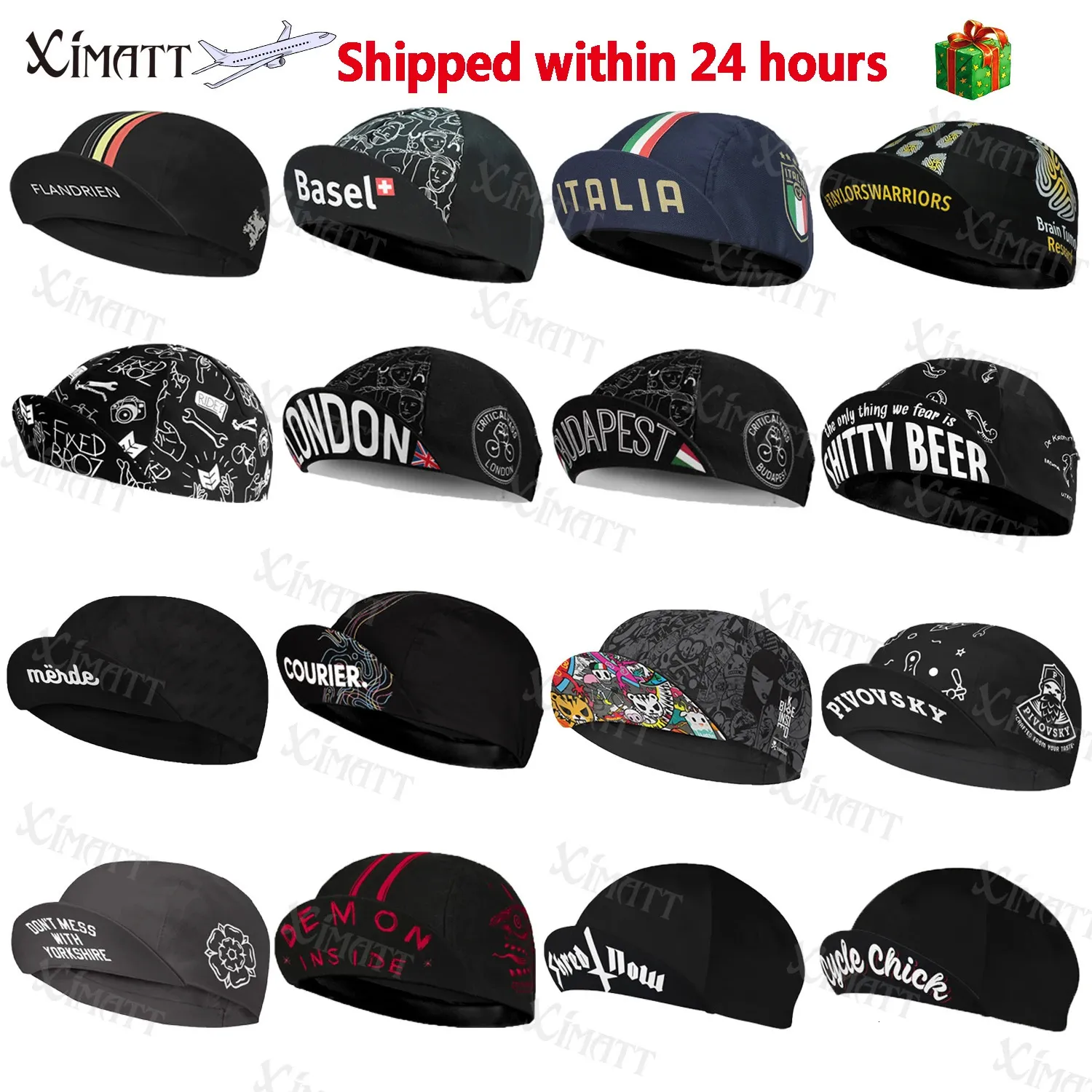 Ximatt Black Series La plupart des bouchons de cyclisme en polyester arborent un chapeau de vélo sec rapide