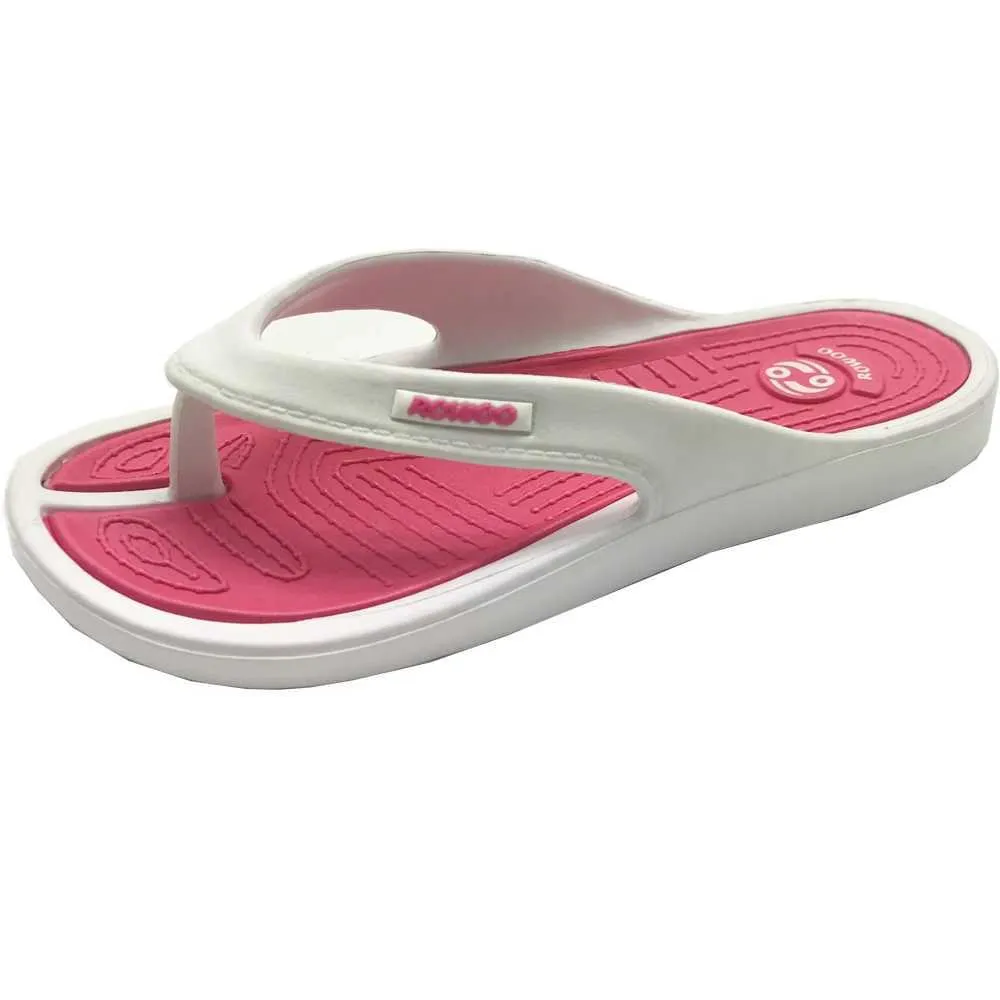 Sandaler Women Beach Flip Flops Summer Shoes Casual Rose Red For Girl Soft Flat Sandals Inomhus utomhus lättviktslipande tofflor 2022 240423