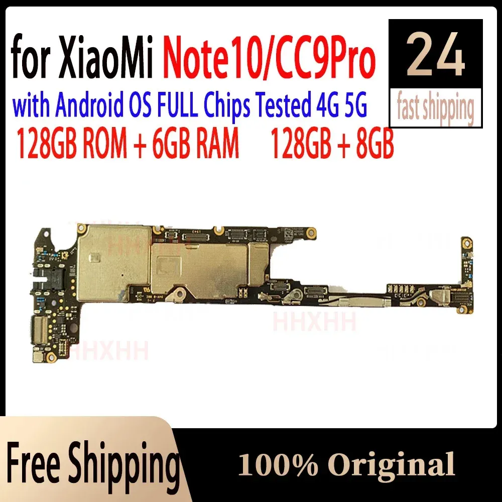 Antenna Good For Xiaomi Mi Note10 Note 10 CC9Pro CC9 Pro with ROM Circuits Card Fee Plate 100% Original Working Mainboard Motherboard