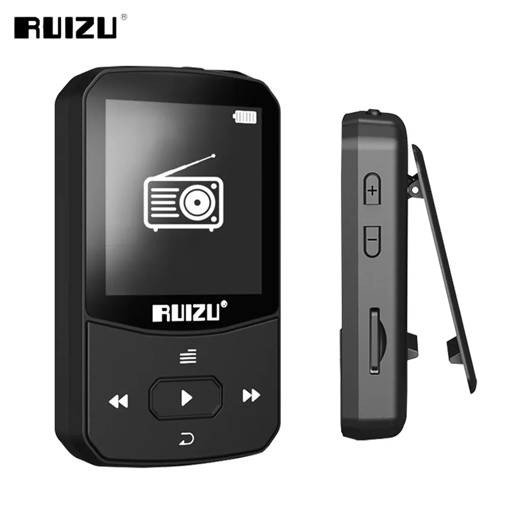 Player Ruizu X52 Sports Bluetooth MP3 Player com clipe 8GB 16GB Mini Music Video Player Support FM Pedômetro Ebook TF SD CARD