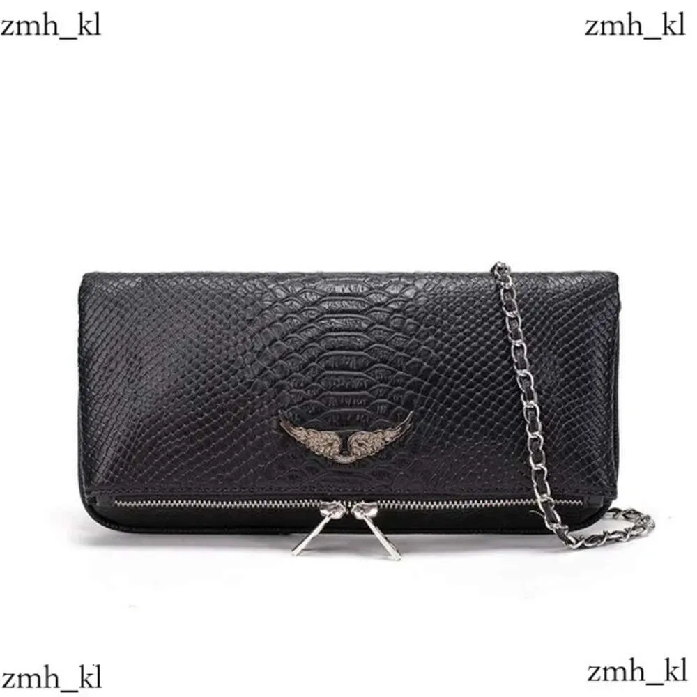 Zadig Voltaire czarna torba TOTE torebka torba na ramię designer Mans oryginalna skóra mini pochette rock huśtawka luksusowa łańcuch Hobo Cross Body torebki 384