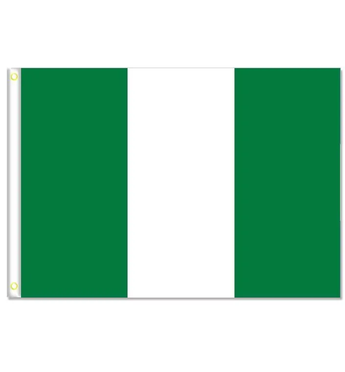 Nigeria Flags Banner Size 3x5ft 90150cm med metall grommetoutdoor flag1936122