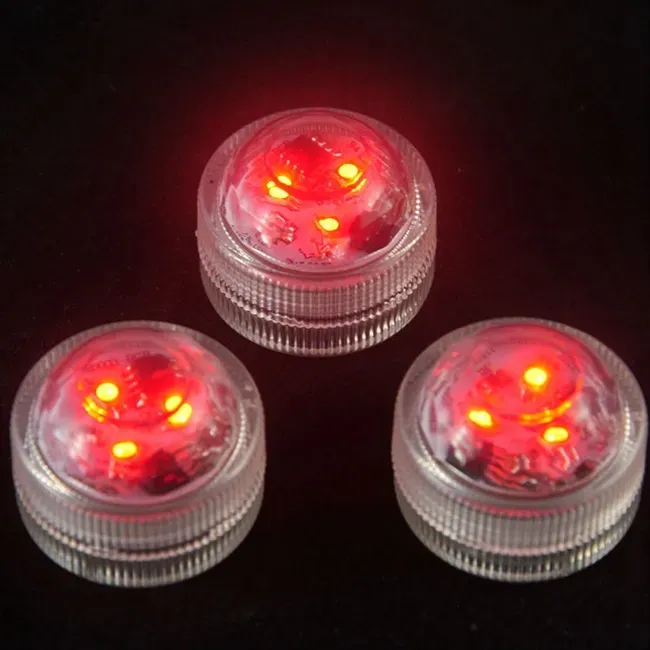 Super Bright Triple LEDs Tealight Submersible Led Light Waterproof F/Wedding/Xmas/Valentine party centerpiece decoration