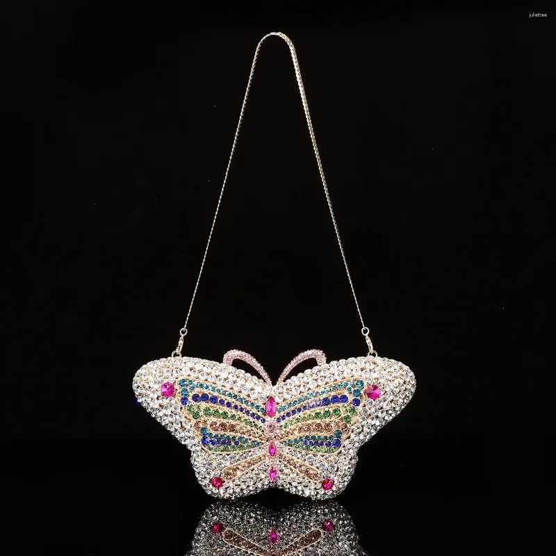 Bolsas de noite estes estilistas de bolsas de cristal forma de borboleta embreagem bolsas de baile de festas de diamante animal