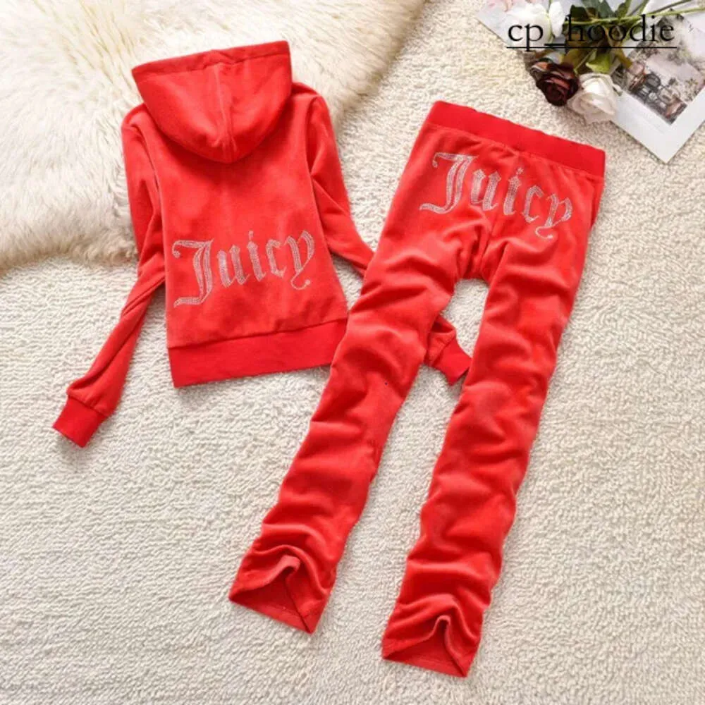 Juicy Womens Tracksuit Automne Spring Women Sporting Sporting Sporting Slim Casual Velvet Designer Tracksuit Capot Jucy Coture Jogging Sportswear Suit Juicy Tracksuit 6866