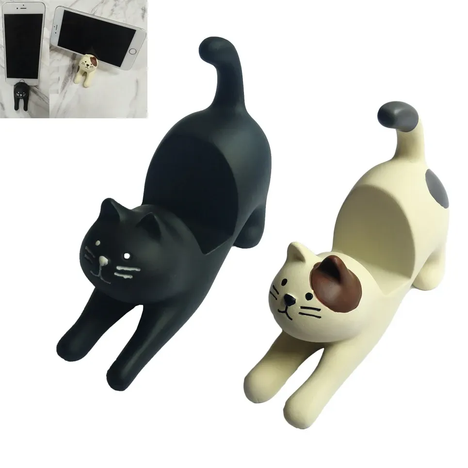 Stands Cat Téléphone Cat Stand Portable Depureur portable pour iPhone Samsung Huawei Xiaomi Mobile Smartphone Support Creative Table Table Pendant