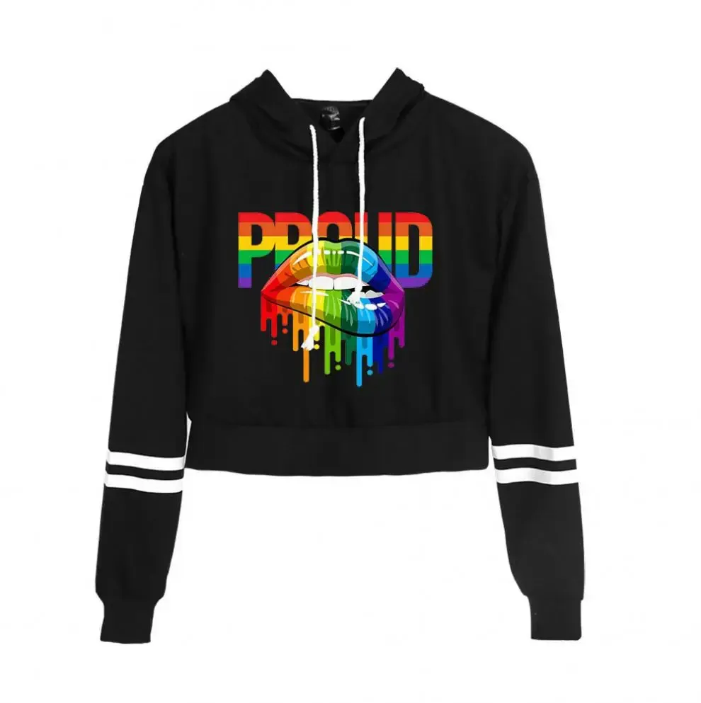 Sweatshirts Nya gratis hbt -flagghuvtröja Sweatshirt för lesbisk gay stolthet Färgglada regnbågskläder för homosexuell heminredning gay vänligt hbt -kapital