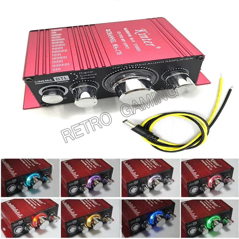 Jogos Portable Kinter MA170 Mini 12V 100W HIFI Estéreo amplificador Booster para carro Motorcycle CD DVD MP3 alto -falante alto -falante