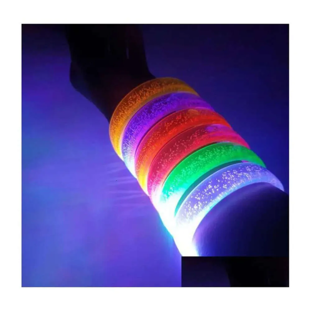 Bangle Bubble Up Light Acrylic LED Flashing Armband Party Favor Thanksgiving Christmas Birthday Glow Suppies Concert DA DHF2K