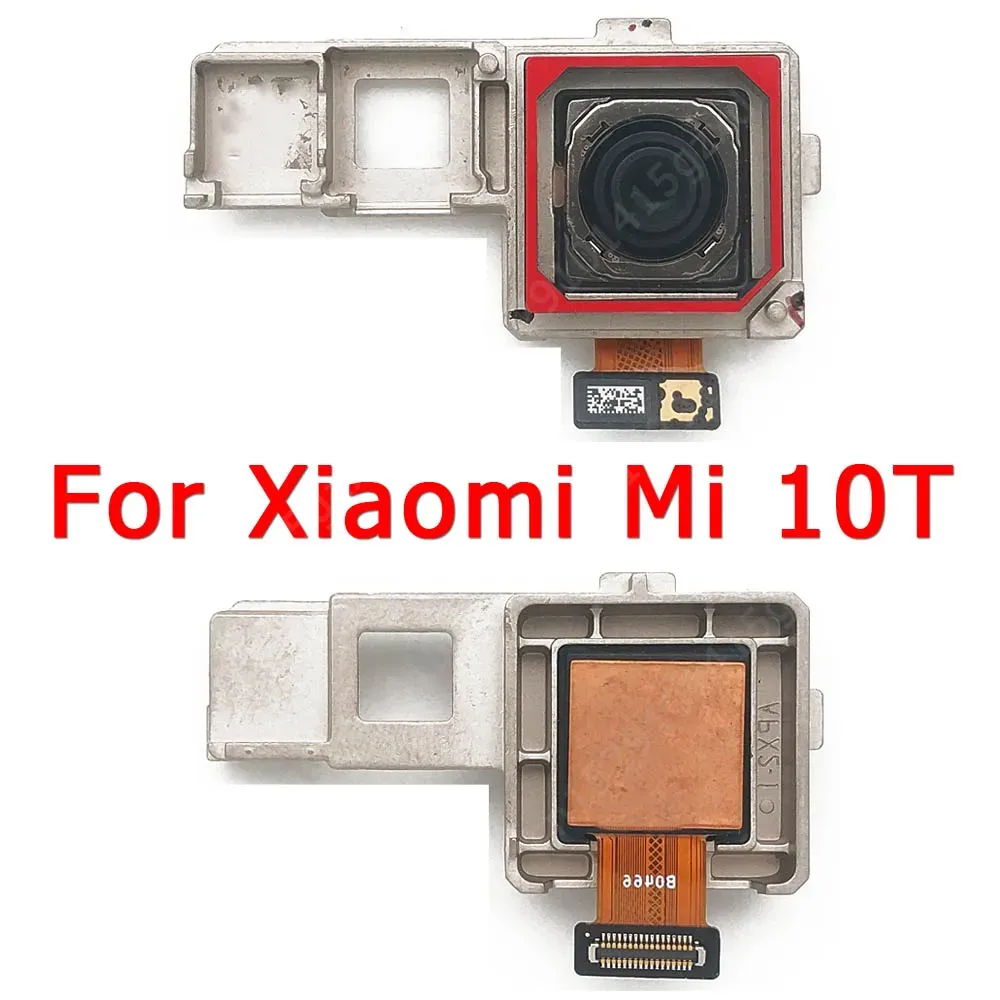 モジュールXiaomi Mi 10T 10 Tメインバックサイドビッグカメラモジュールフレックス交換用スペアパーツ用のモジュールバックカメラ