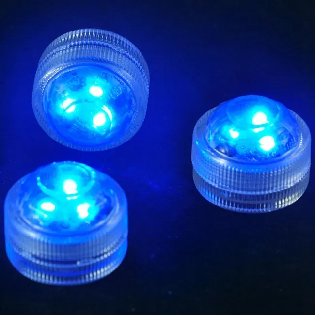 Super Bright Triple LEDs Tealight Submersible Led Light Waterproof F/Wedding/Xmas/Valentine party centerpiece decoration