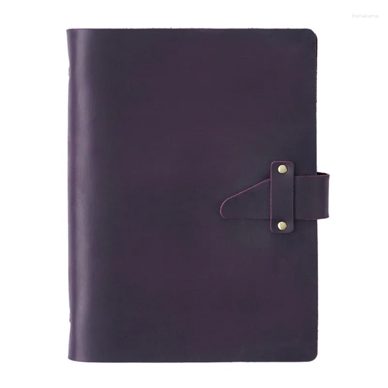 Notepad Leather Loose Leaf 6 Ring Binder Cover Notebook Lined Page Writing Journal Diary Business Office Stationery
