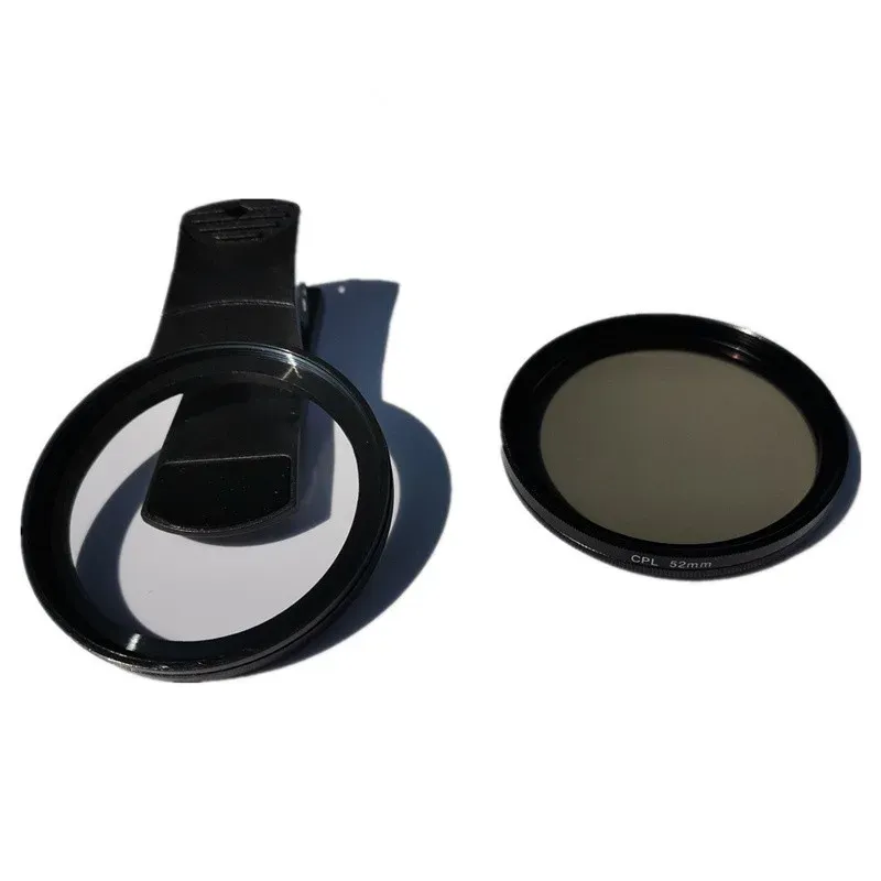 Filtros CPL Filtro de 52 mm Sem reflexão Circular Universal Polarizador portátil Lens Profissional para iPhone Mobile Phone Smartphone