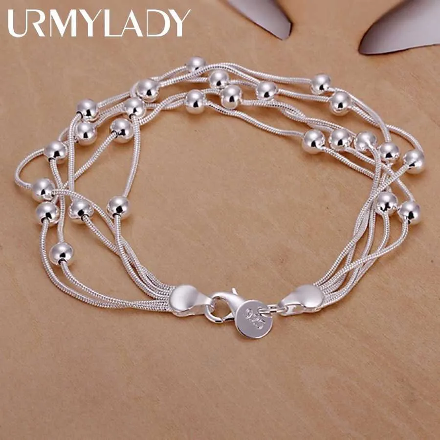 Beaded Hot Sell Fashion Fine Product 925 Sterling Silver Sieradenketen Kralen armbanden voor schattige dame vrouwen geschenken gratis verzending H234 240423