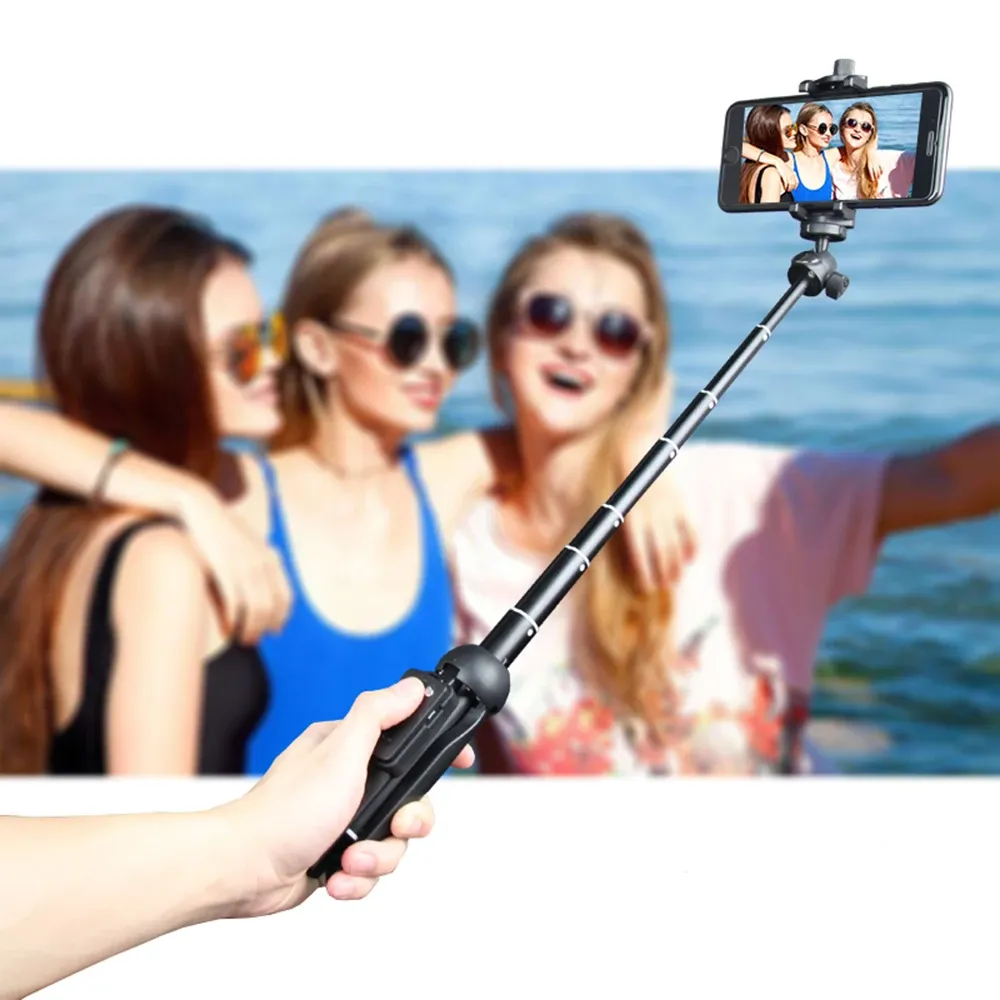 Sticks Yunteng 9928 Wireless Bluetooth Remote extensible Stickable Stick Monopod Tripod Phone Standder support de téléphone Mont