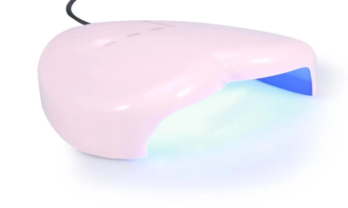 18W UV LED -lampa Nageltorkare hjärtformad USB -laddning för nagelgelpolsk härdning Torkning Nagelkonst Manikyr Torkverktyg5497632