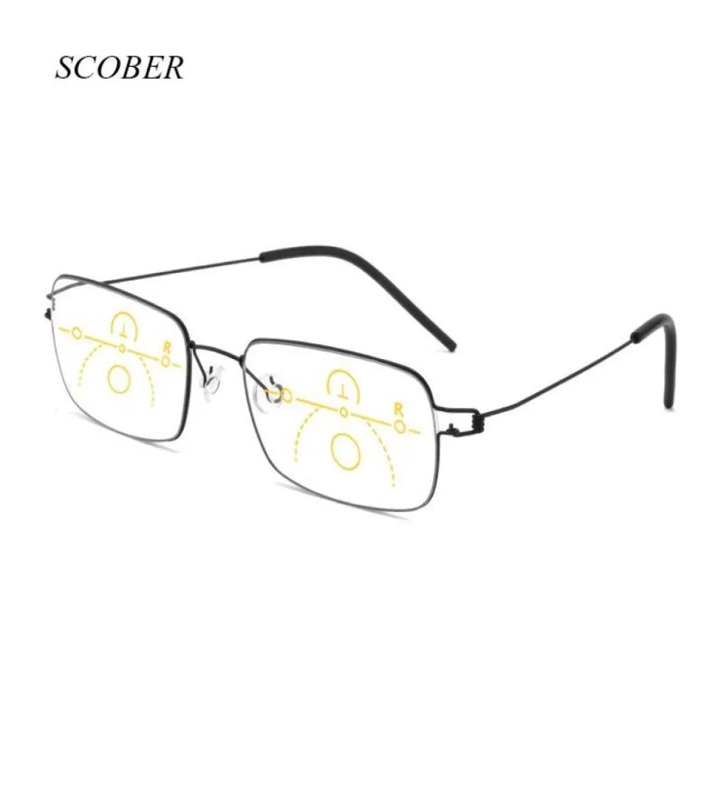 Senza viti Antiblue Progressive occhiali da lettura multifocale Smart Zoom Women molto vicino agli occhiali da sole in vetro presbiopico9669023