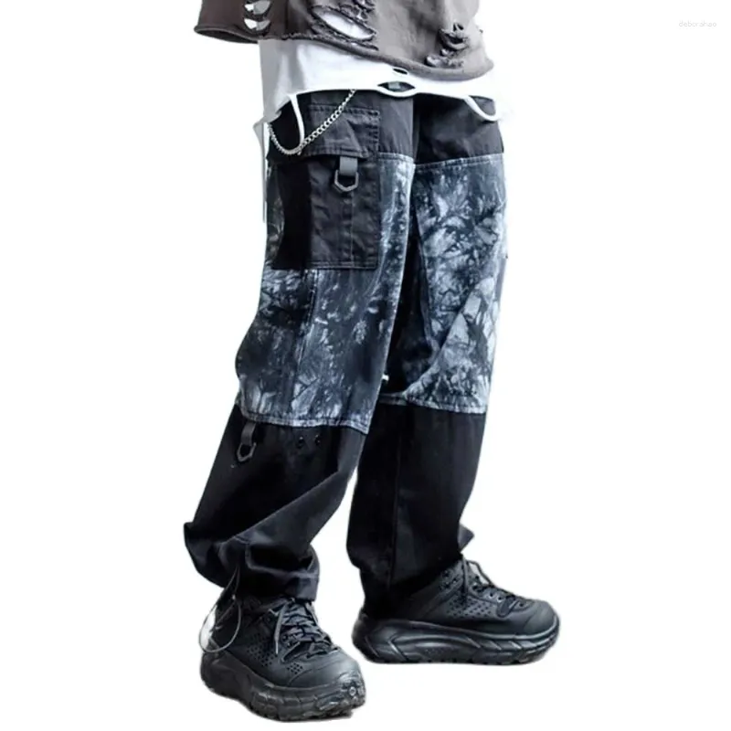 Pantaloni da uomo tendenza hip hop harem uomini casual patchwork camuflage street style sciolte sciolte dritte pantaloni vestiti