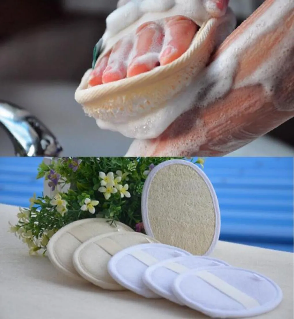 Cuscinetti per il viso da bagno di loofah trucco da disco di loofah naturale rimuovere esfolianti cuscinetti di loofah di piccole dimensioni luffa loofa2092223