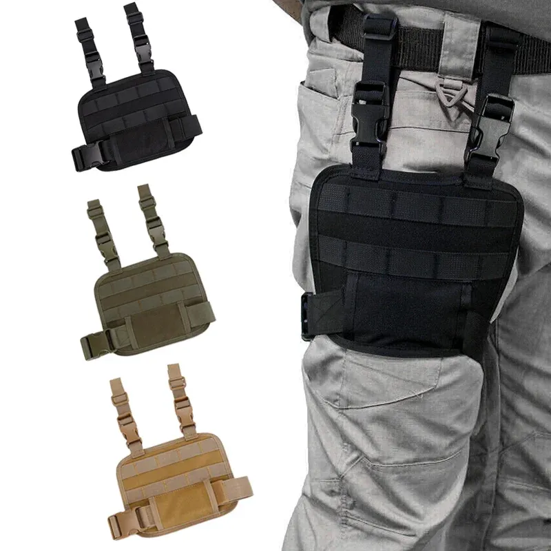 Bags Tactical Drop Leg Gun Holster Platform Thigh Rig Panel for Magazine Pouch Holster Hunting Pistol Gun Accessories