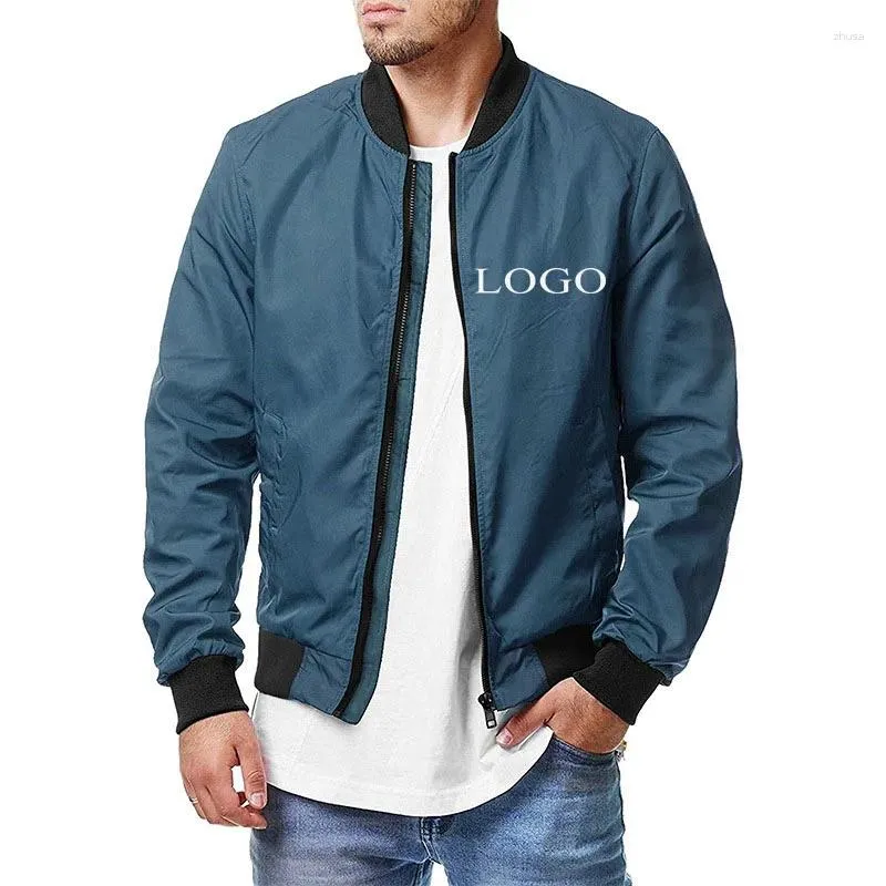 Herenjacks je eigen ontwerpmerk logo/foto gepersonaliseerd gewoonte overal mannen vrouwen diy bomber jas mode