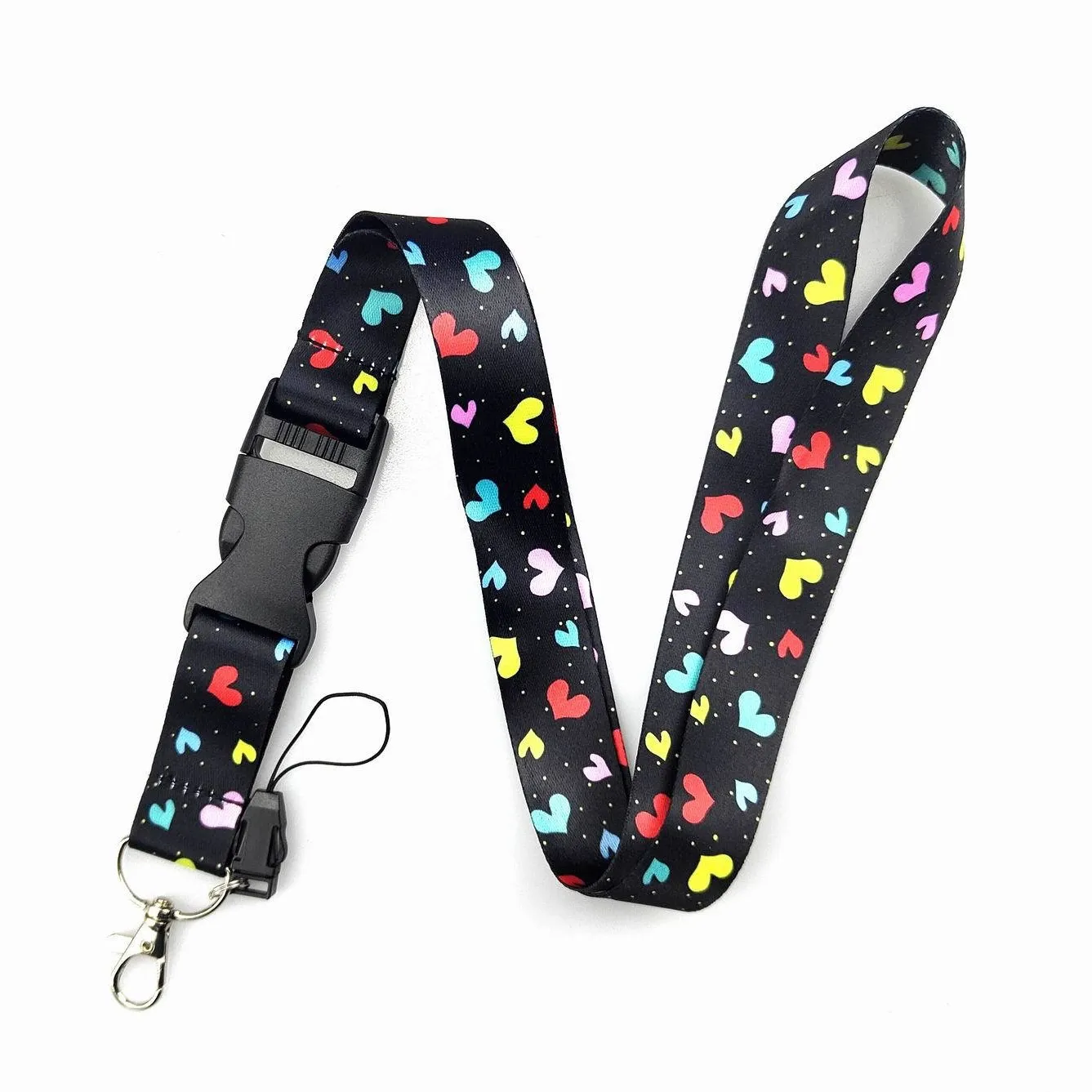 Cell Phone Straps & Charms Love Lanyard Hearts Detachable Phone Charm Mobile Phones Keycord Universal With Door Credencial Wholesale 2024