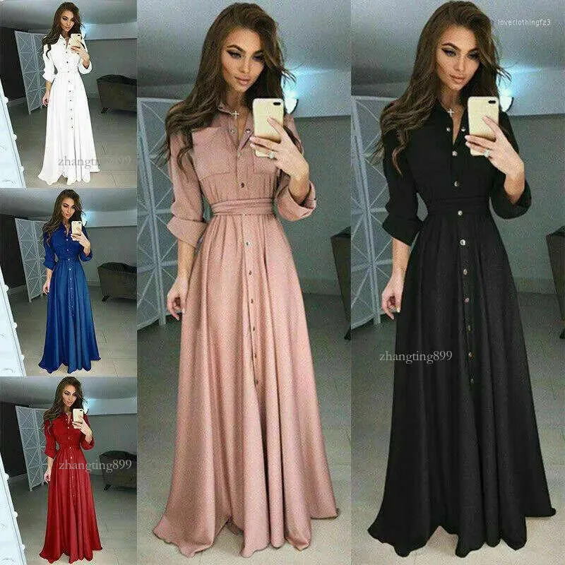 Casual Dresses Women Plain Dress Lady Long Sleeve... From Zhangting899, $10.64 | DHgate.Com Casual Dresses Women Plain Dress Lady Long Sleeve... From Zhangting899, $10.64 | DHgate.Com