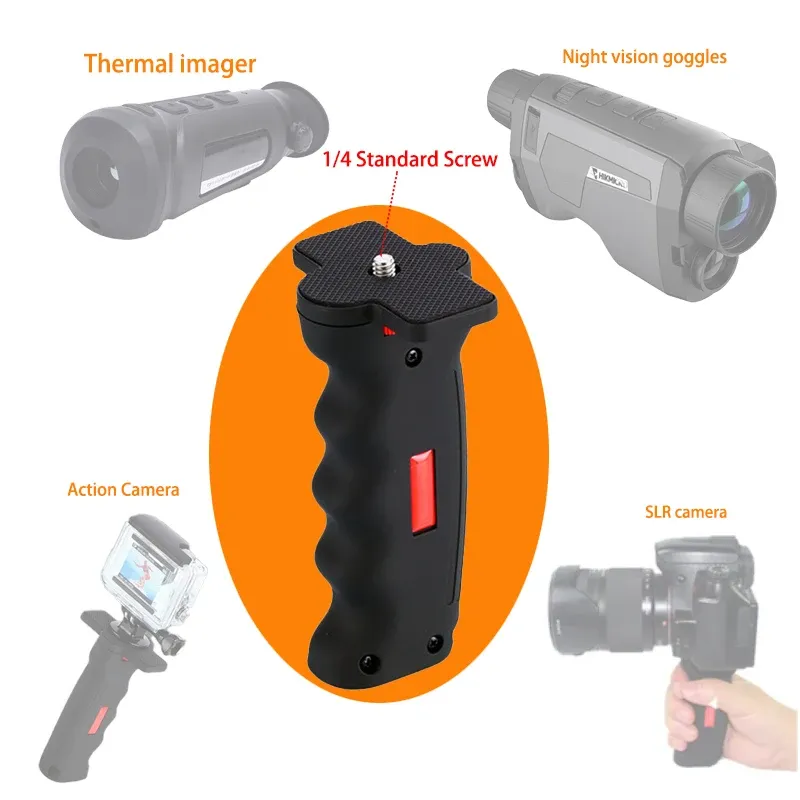 Kameror Action Camera Night Vision Thermal Imager Hand Grip Ergonomic Pistol Handle Sport Camcorder Stabilizer Holder For SLR Smartphone