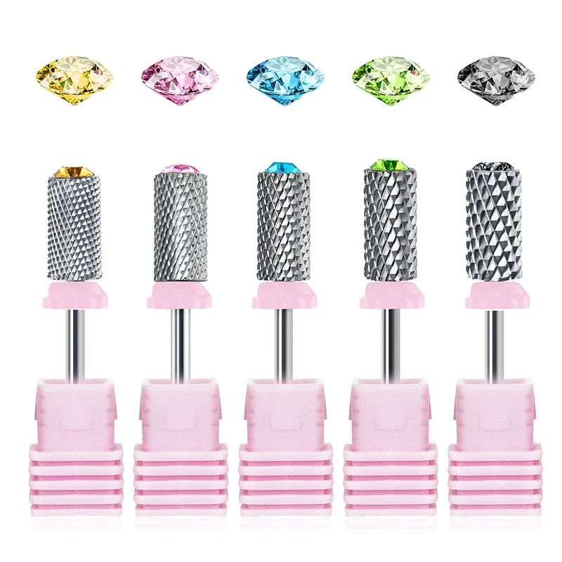 BITS TUNGSEN ACCIAIO Diamond per unghie per unghie Bitt per manicure elettriche trapani a pedicure File bit per le nail art utensili per trapano per trapano cuticola